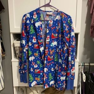 Christmas Scrub Jacket